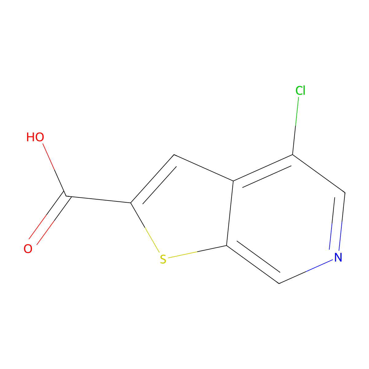 4-Chlorothieno[2,3-c]pyridine-2-carboxylic acid molecular structure, CAS 251996-86-8