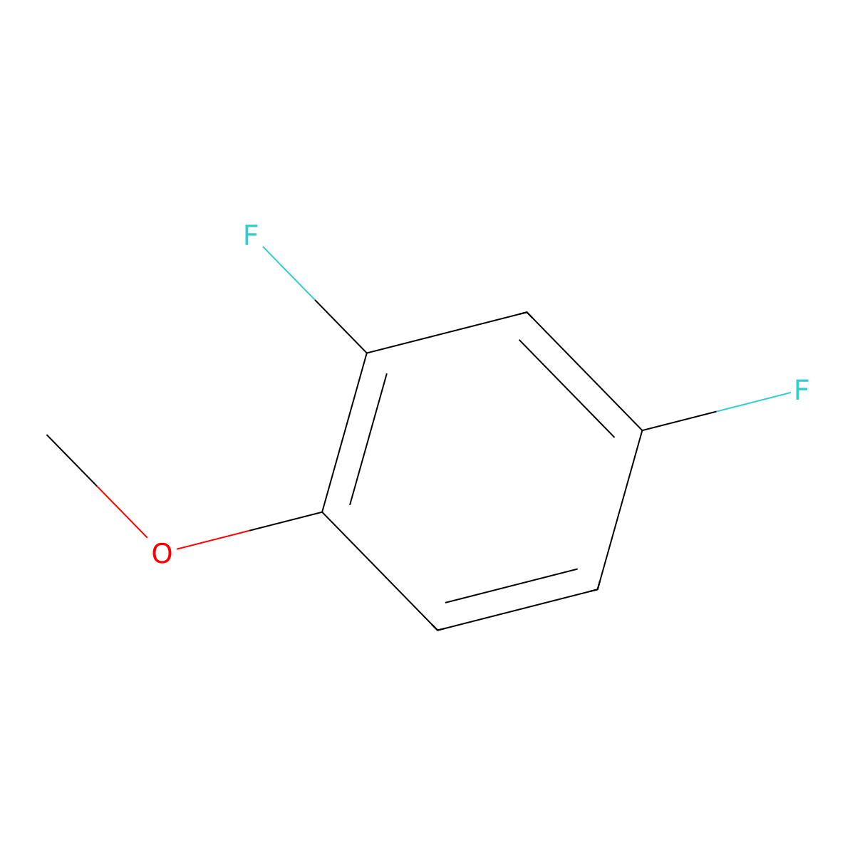 2,4-Difluoroanisole molecular structure, CAS 252-10-8