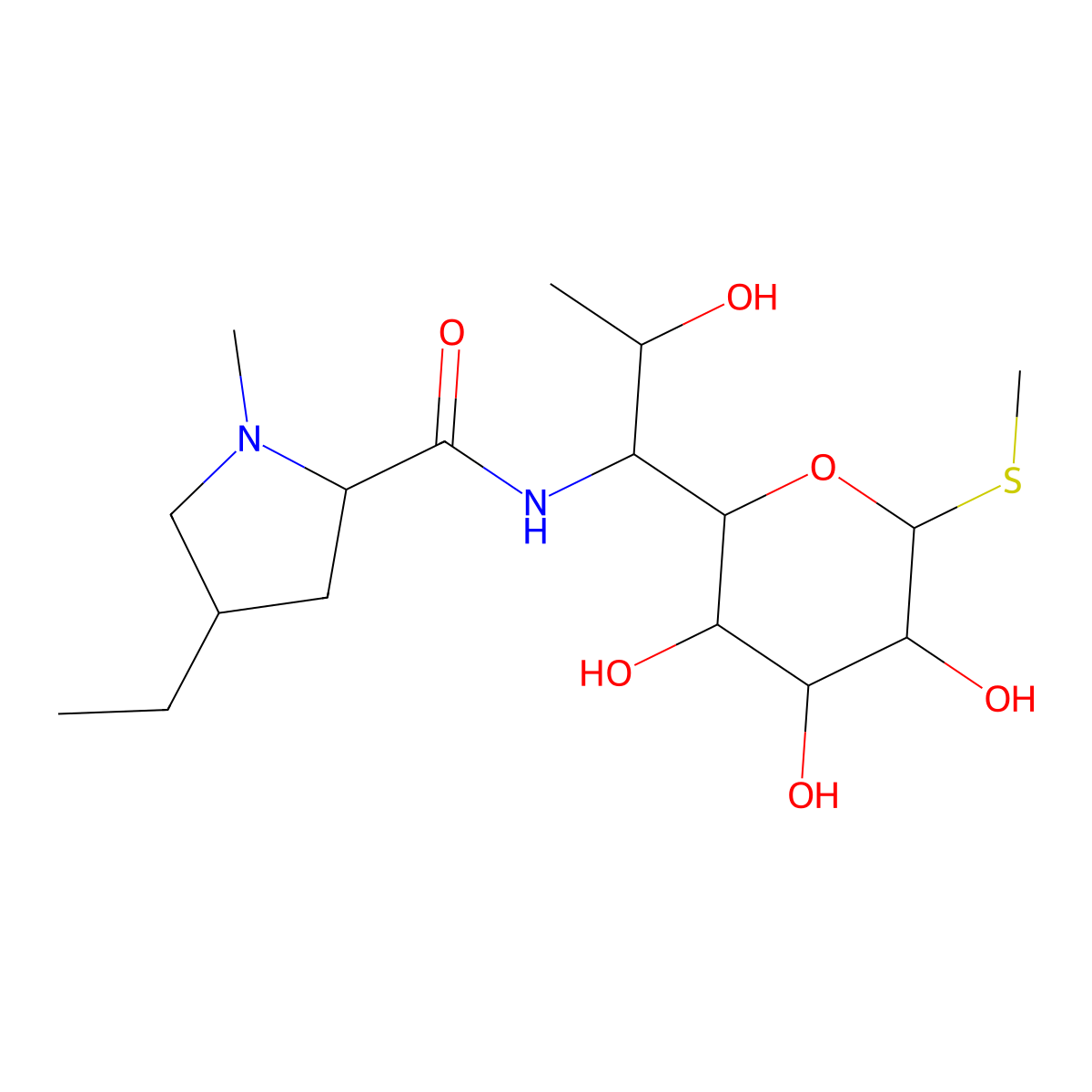 Lincomycin-B molecular structure, CAS 2520-24-3