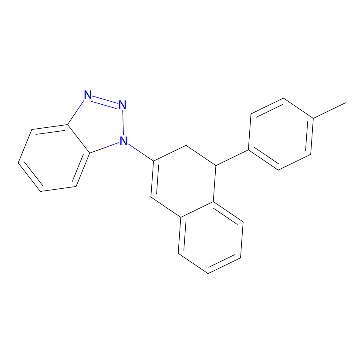 1-[4-(4-Methylphenyl)-3,4-dihydronaphthalen-2-yl]-1H-1,2,3-benzotriazole molecular structure, CAS 252001-40-4