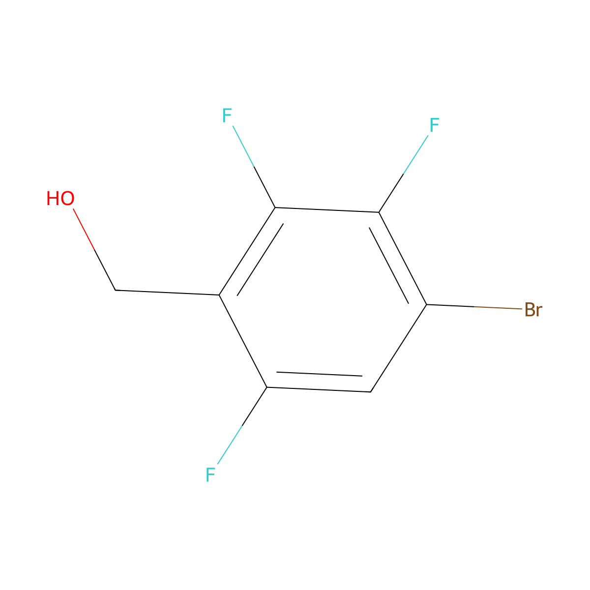 (4-Bromo-2,3,6-trifluorophenyl)methanol molecular structure, CAS 252004-34-5