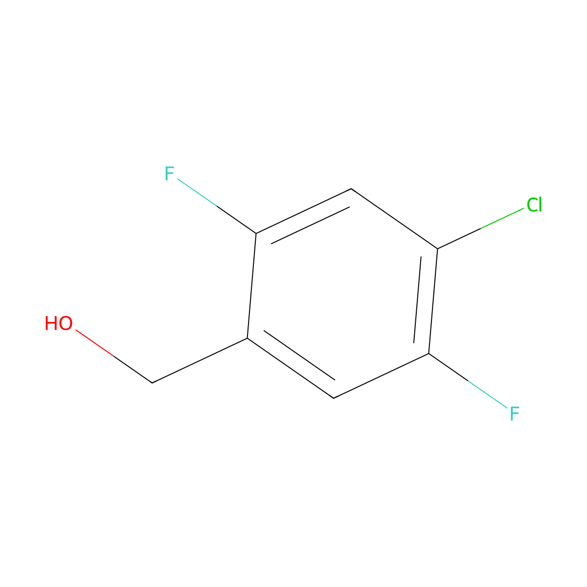 (4-Chloro-2,5-difluorophenyl)methanol molecular structure, CAS 252004-49-2