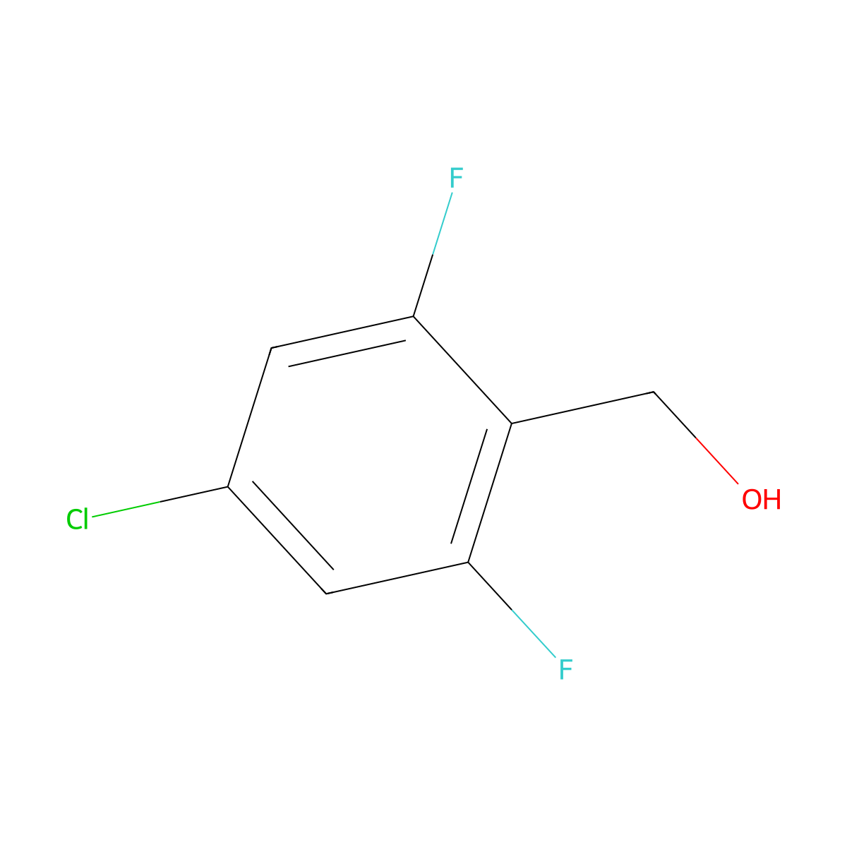 (4-Chloro-2,6-difluorophenyl)methanol molecular structure, CAS 252004-50-5