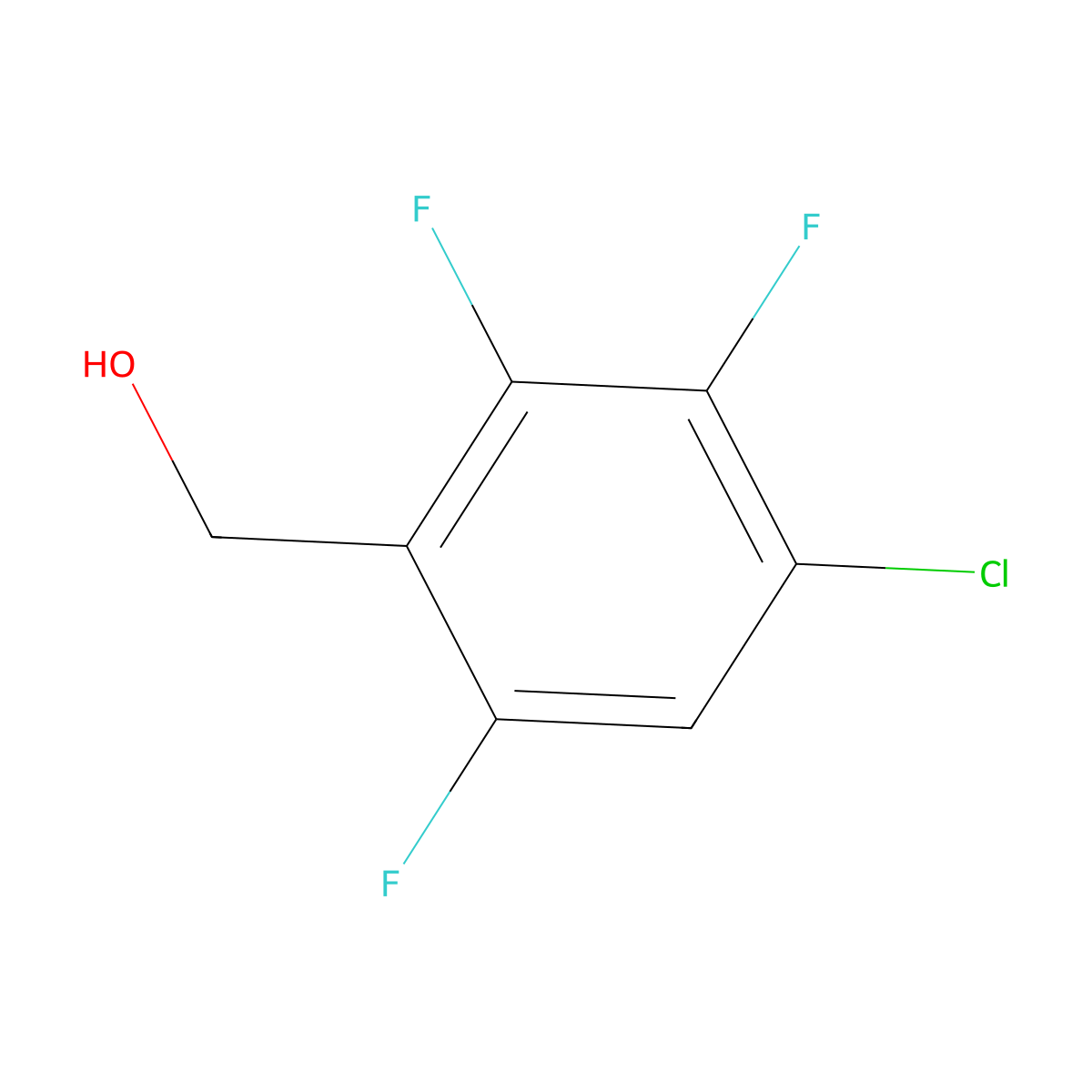 4-Chloro-2,3,6-trifluorobenzyl alcohol molecular structure, CAS 252004-68-5
