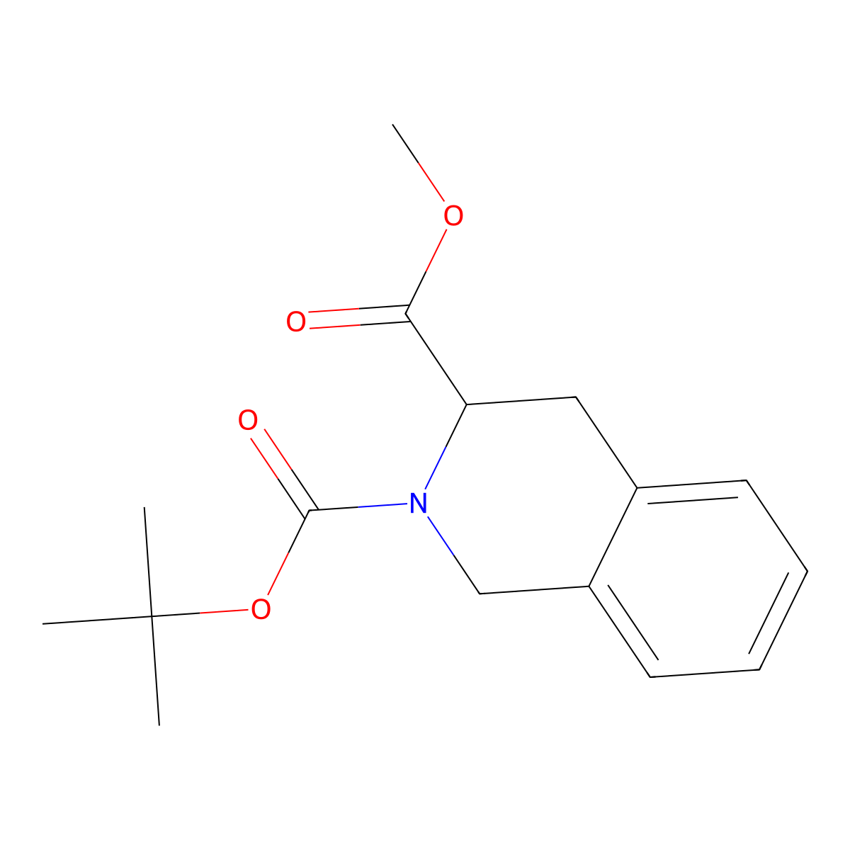 (S)-2-tert-Butyl 3-methyl 3,4-dihydroisoquinoline-2,3(1H)-dicarboxylate molecular structure, CAS 252008-94-9