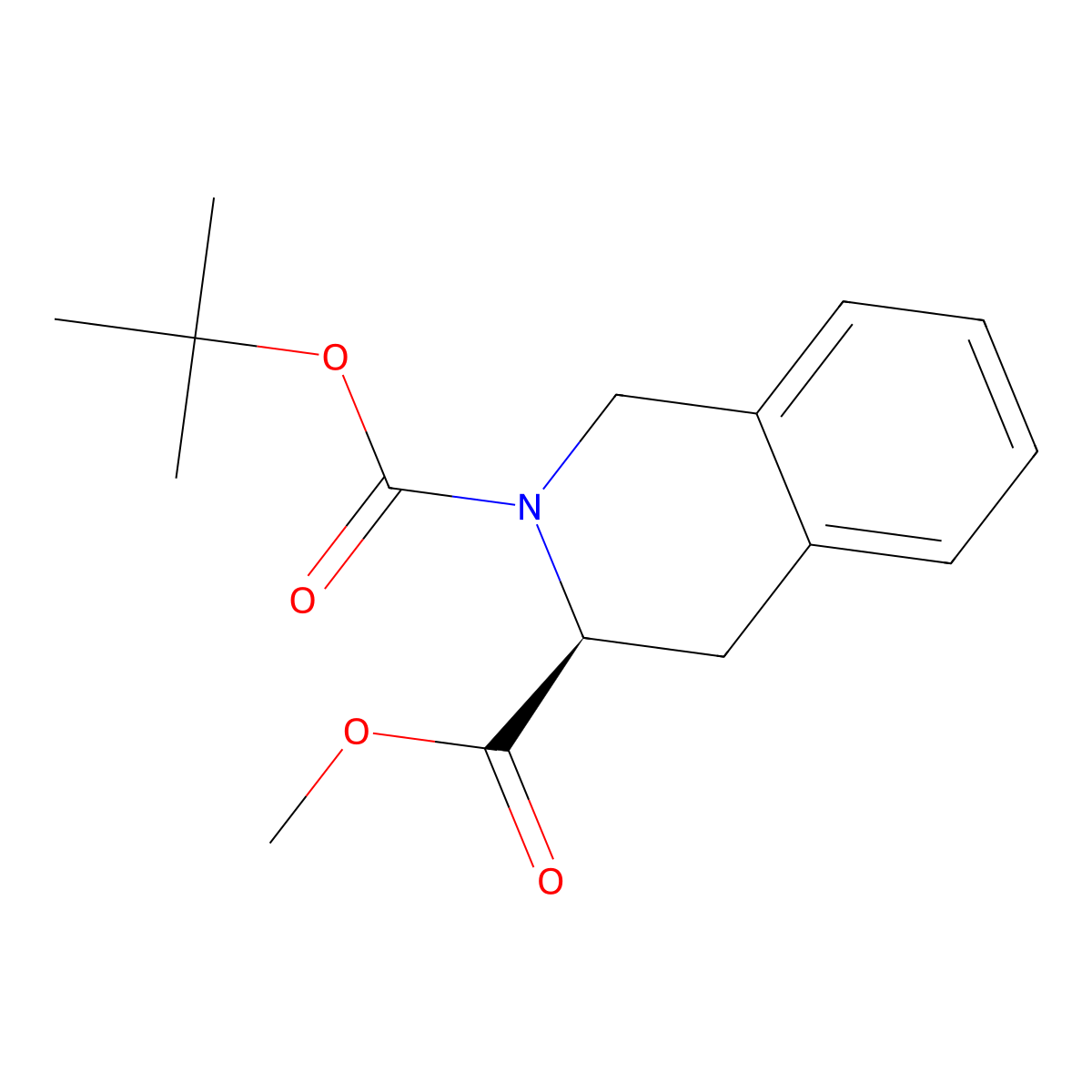 (S)-2-tert-Butyl 3-methyl 3,4-dihydroisoquinoline-2,3(1H)-dicarboxylate molecular structure, CAS 252008-94-9