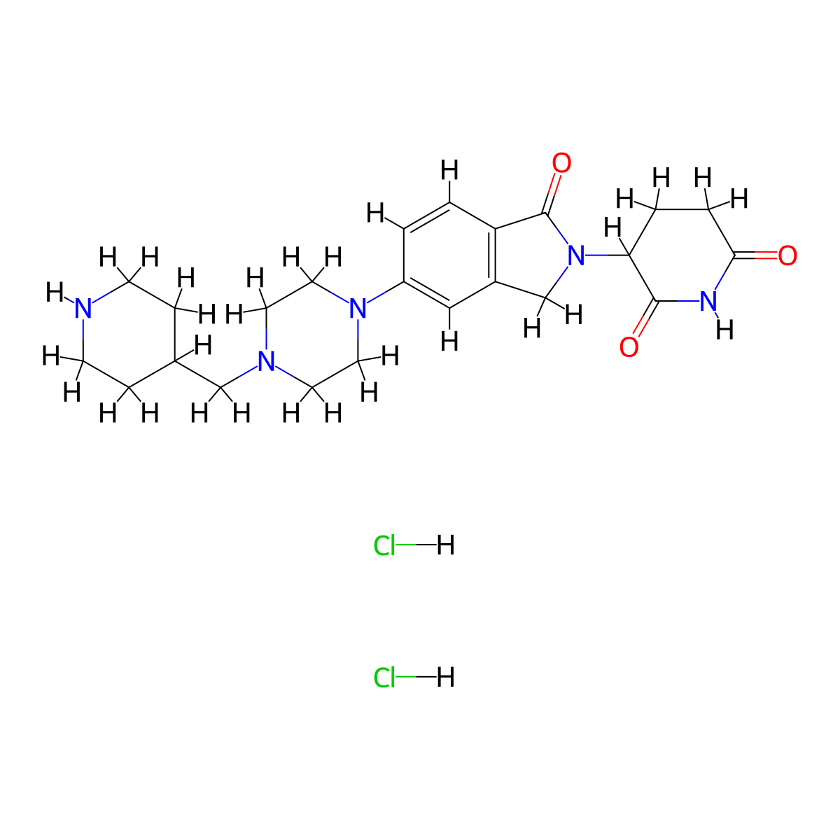 Lenalidomide 5'-piperazine-4-methylpiperidine hydrochloride molecular structure, CAS 2520105-60-4