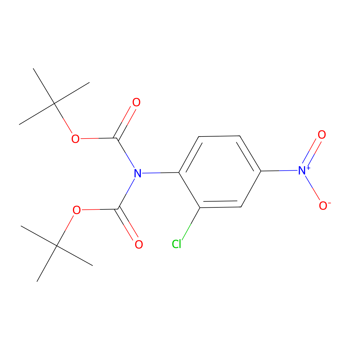 N,N-Diboc-2-chloro-4-nitroaniline molecular structure, CAS 252019-65-1