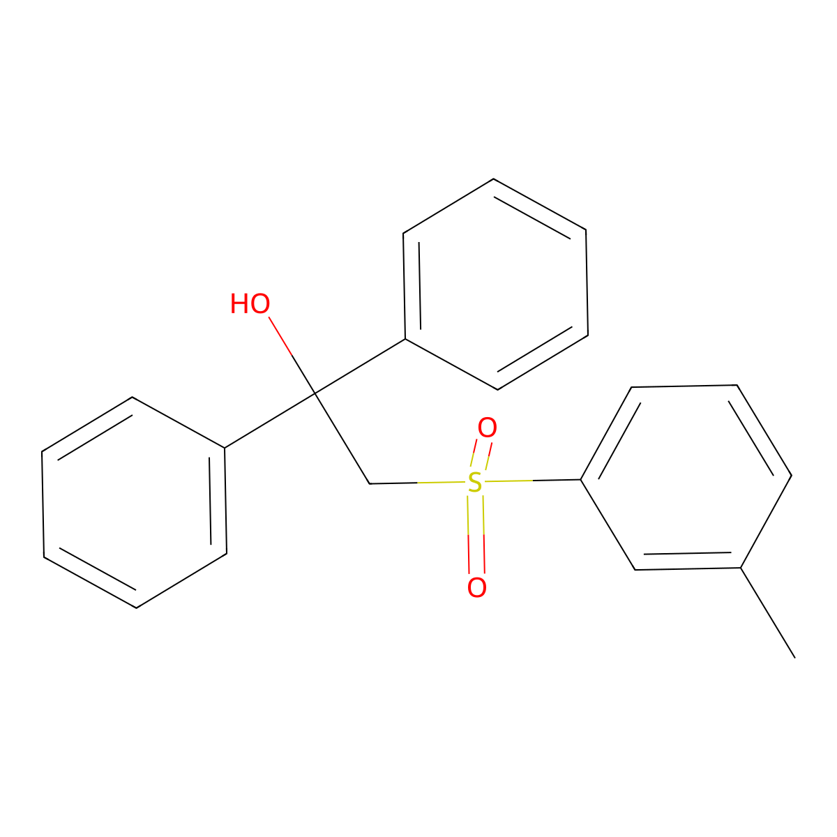 2-[(3-Methylphenyl)sulfonyl]-1,1-diphenyl-1-ethanol molecular structure, CAS 252026-32-7