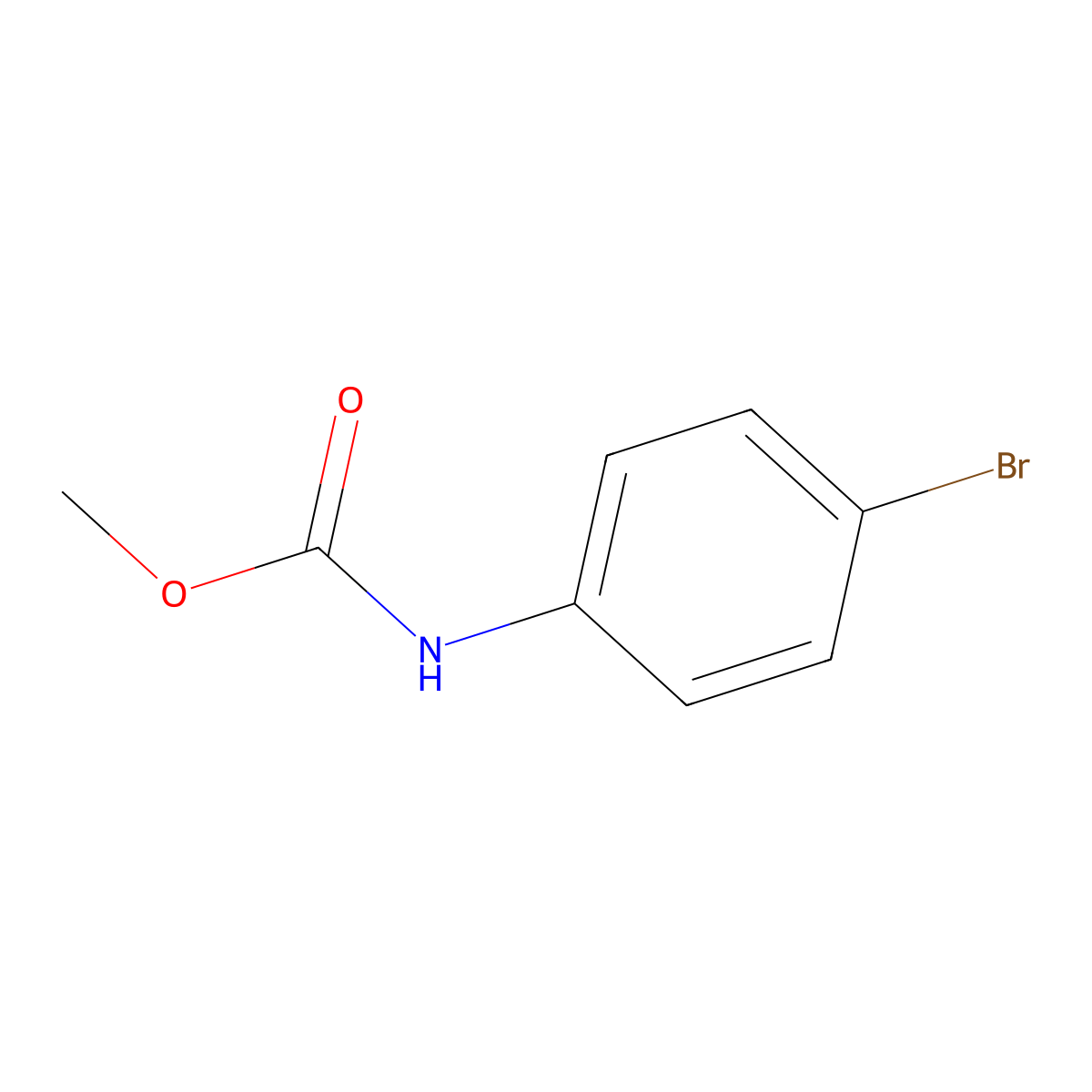 Methyl N-(4-bromophenyl)carbamate molecular structure, CAS 25203-36-5