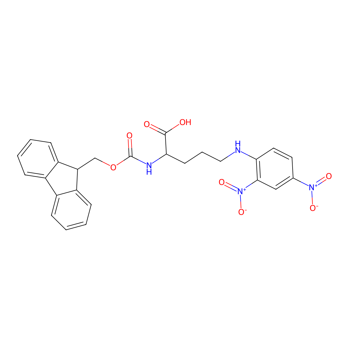 Fmoc-Orn(Dnp)-OH molecular structure, CAS 252049-04-0