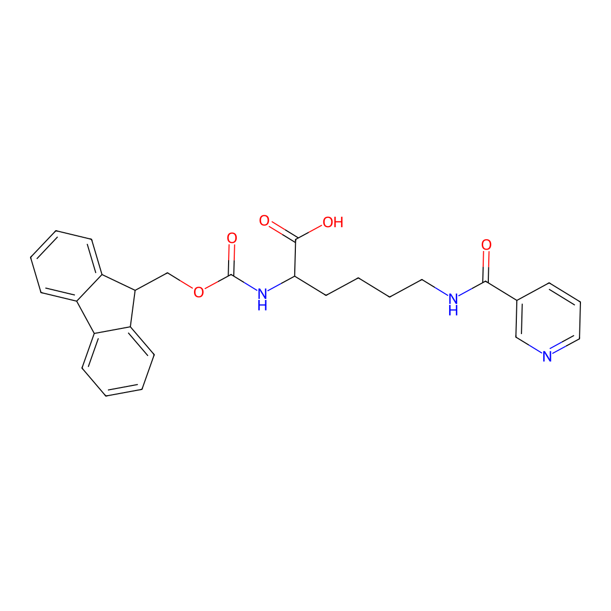 Fmoc-D-Lys(Nic)-OH molecular structure, CAS 252049-12-0