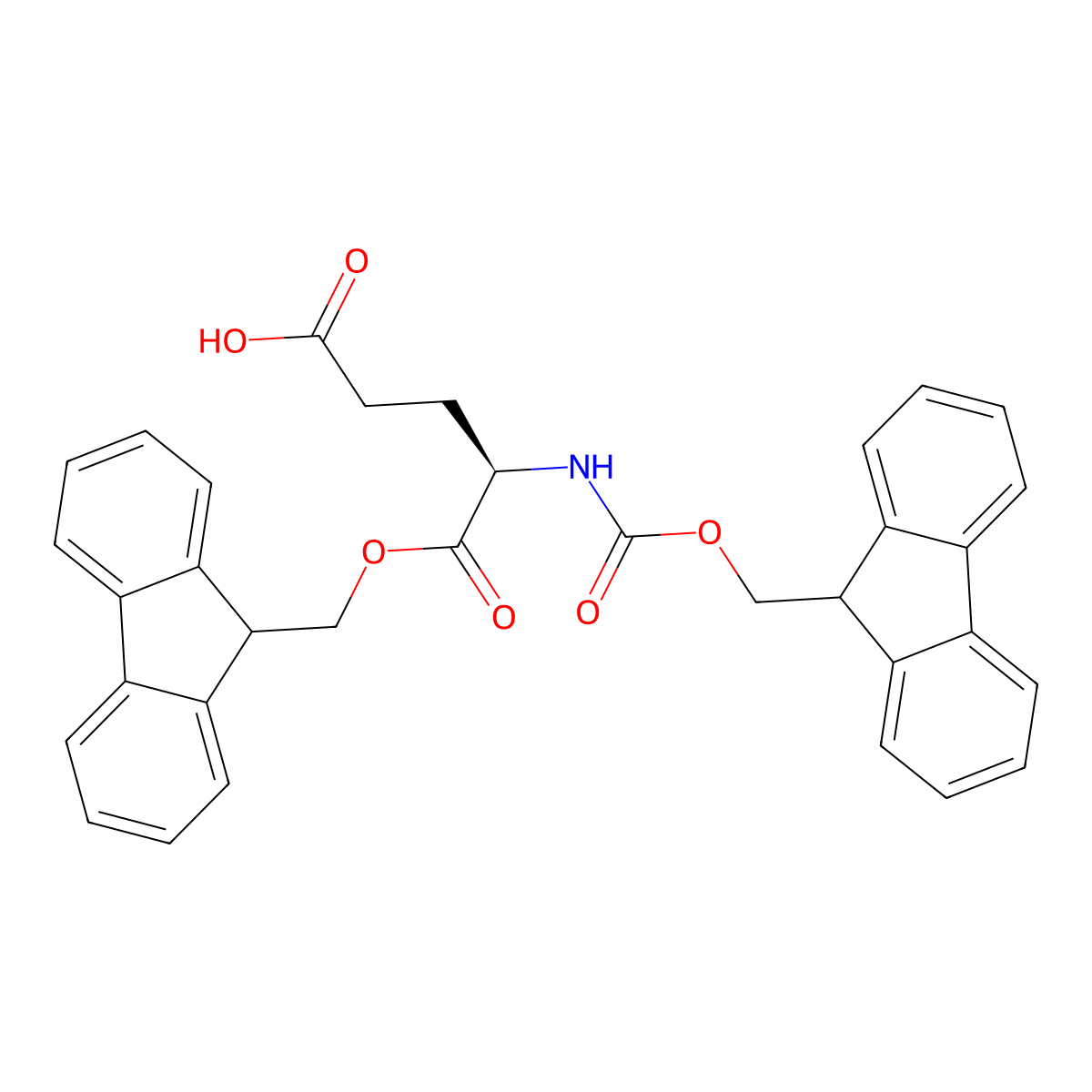 Fmoc-D-Glu-Ofm molecular structure, CAS 252049-17-5