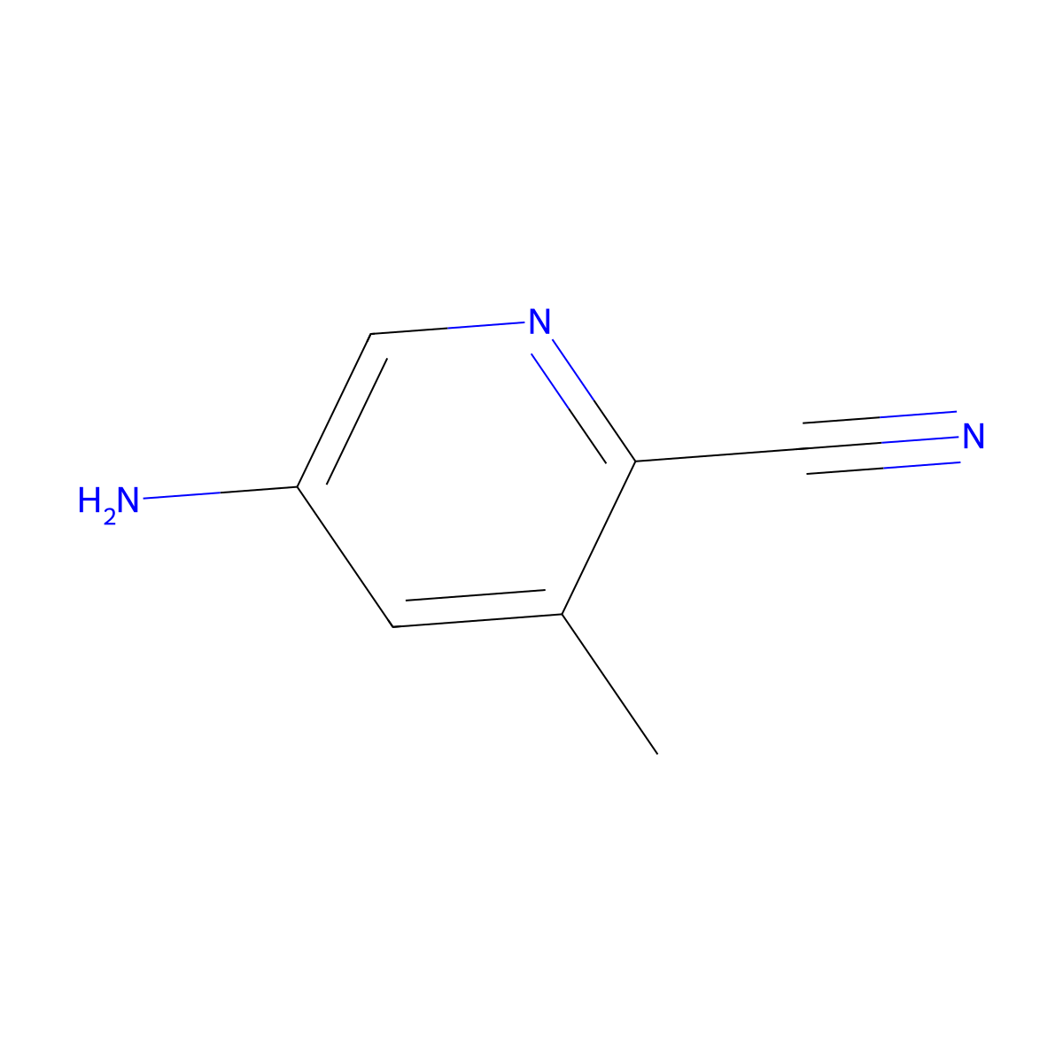 5-Amino-3-methylpyridine-2-carbonitrile molecular structure, CAS 252056-70-5