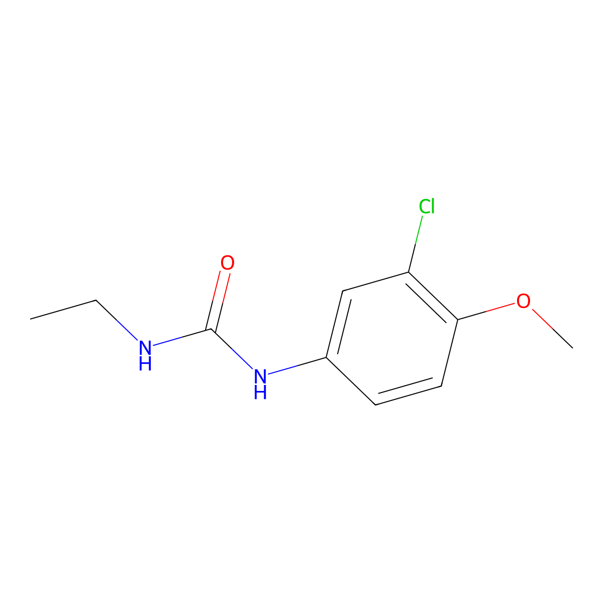 1-(3-Chloro-4-methoxyphenyl)-3-ethylurea molecular structure, CAS 252058-85-8