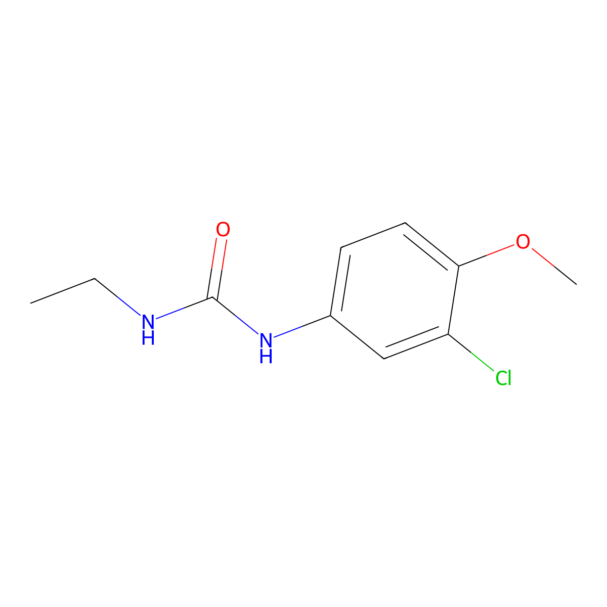1-(3-Chloro-4-methoxyphenyl)-3-ethylurea molecular structure, CAS 252058-85-8