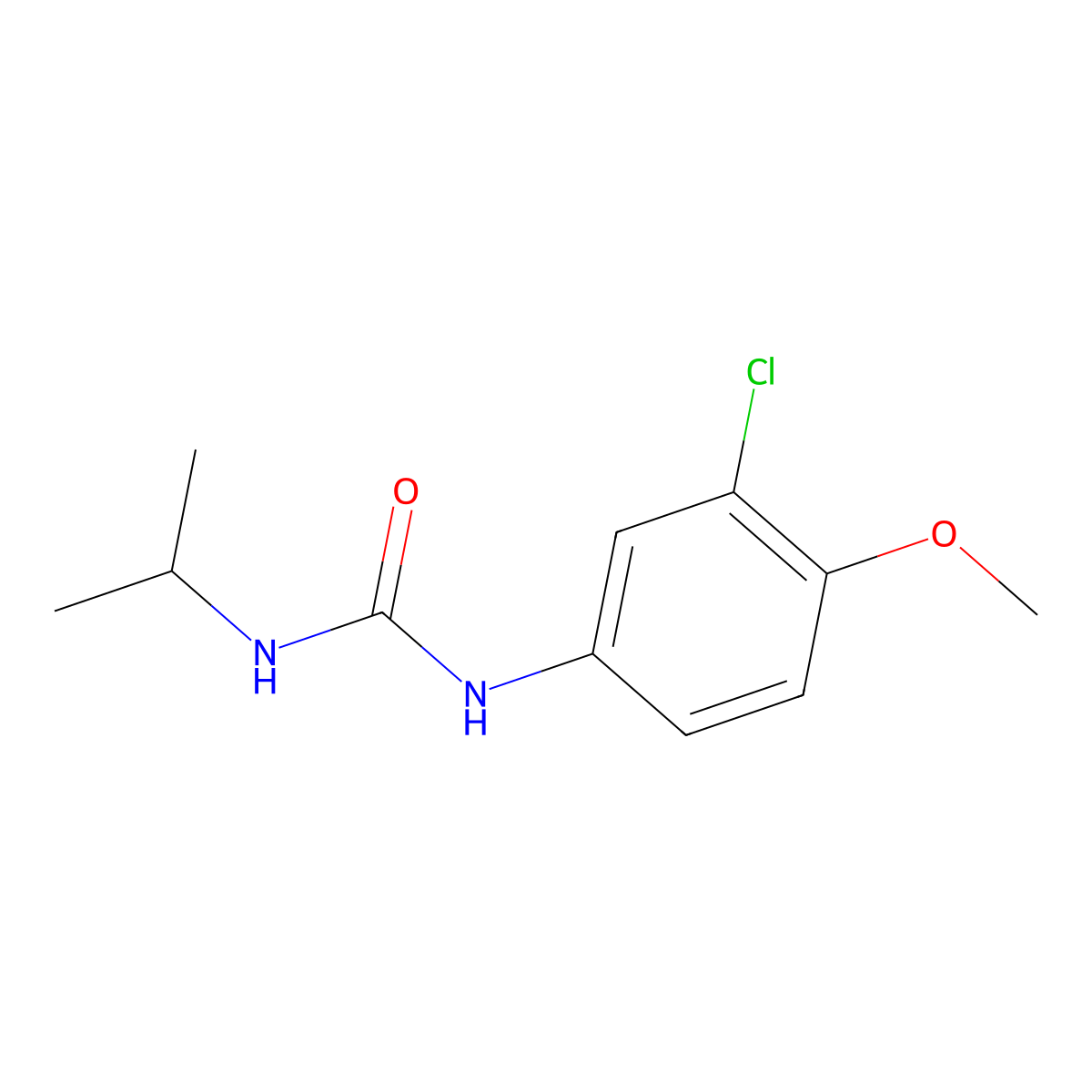 N-(3-chloro-4-methoxyphenyl)-N'-isopropylurea molecular structure, CAS 252058-92-7