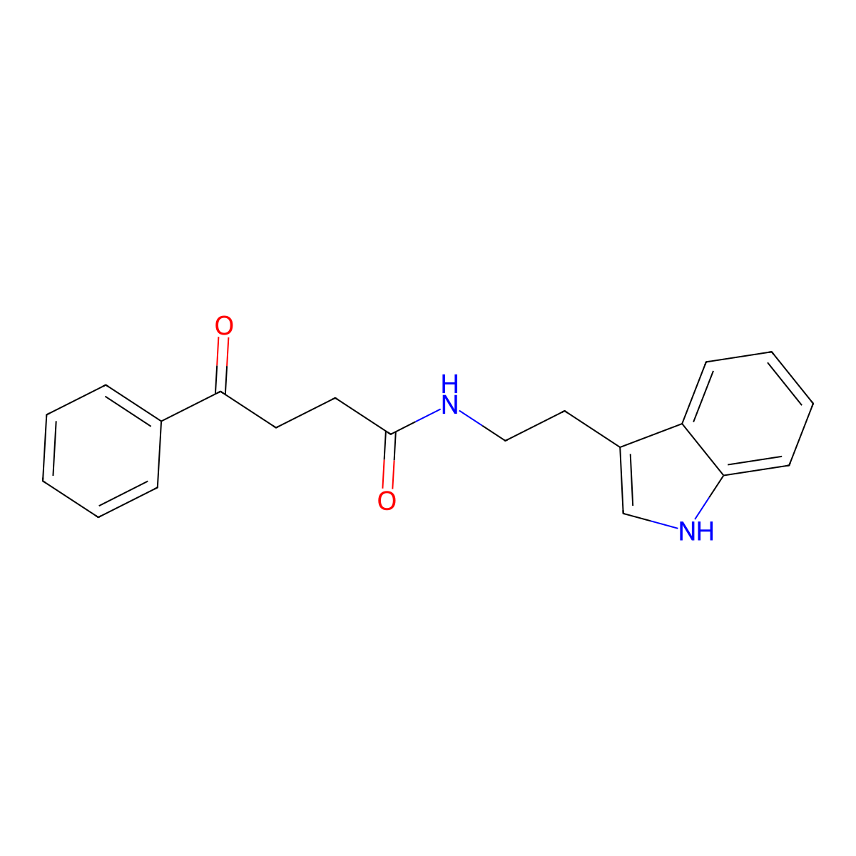 N-[2-(1H-indol-3-yl)ethyl]-4-oxo-4-phenylbutanamide molecular structure, CAS 25208-10-0