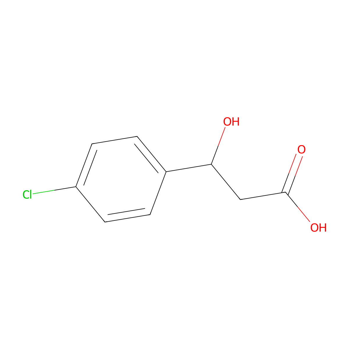 3-(4-Chlorophenyl)-3-hydroxypropanoic acid molecular structure, CAS 25209-46-5