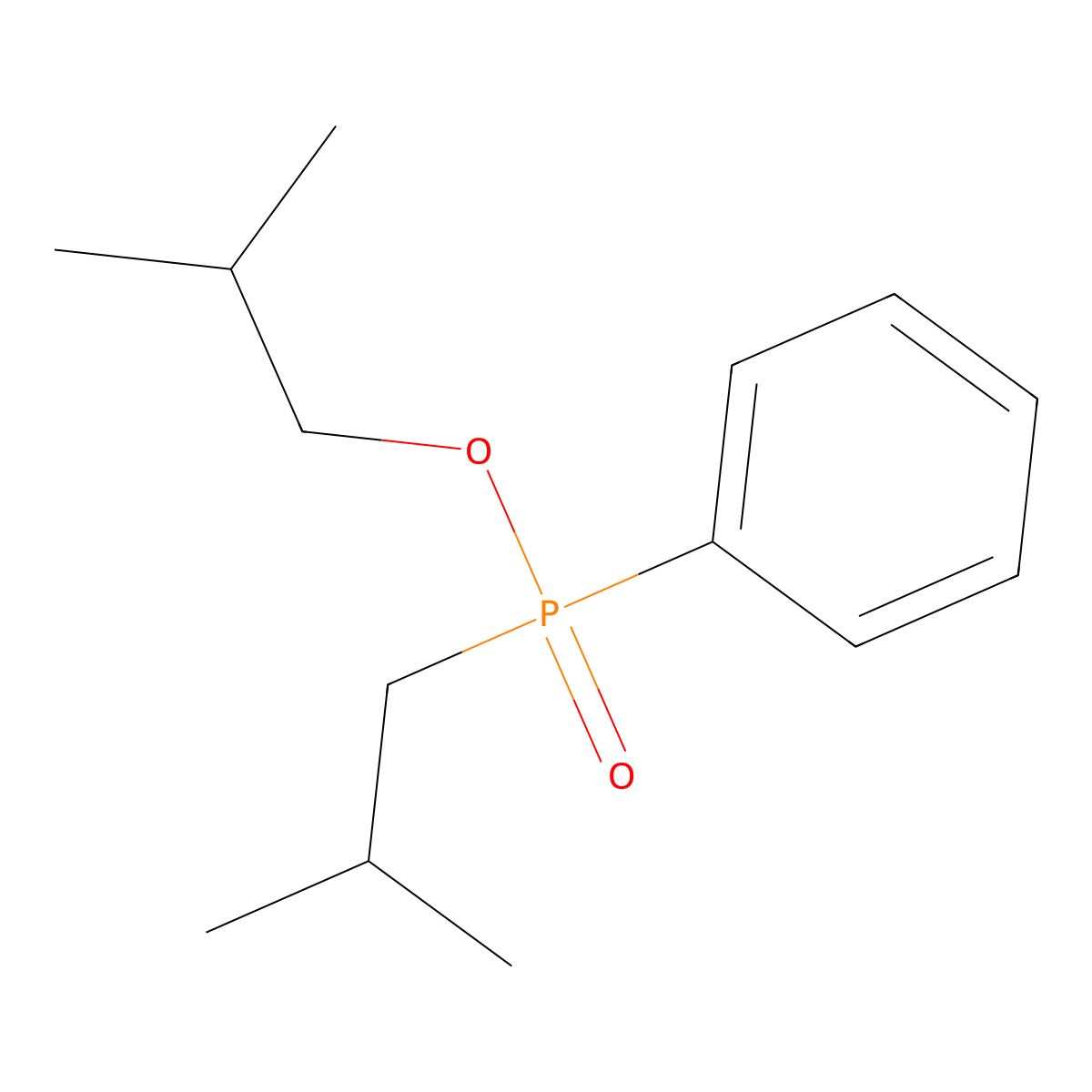 Phosphinic acid, (2-methylpropyl)phenyl-, 2-methylpropyl ester molecular structure, CAS 2521-22-4