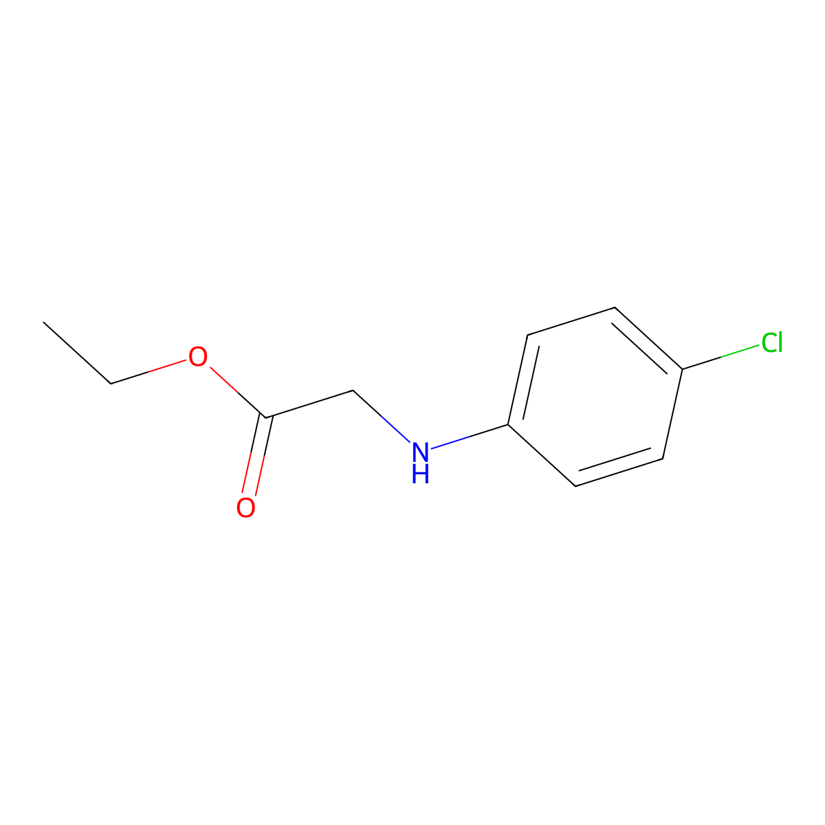 Glycine, N-(4-chlorophenyl)-, ethyl ester molecular structure, CAS 2521-89-3