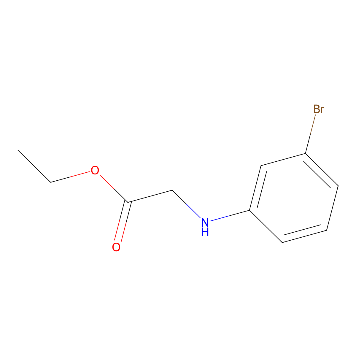 Ethyl 2-((3-bromophenyl)amino)acetate molecular structure, CAS 2521-91-7