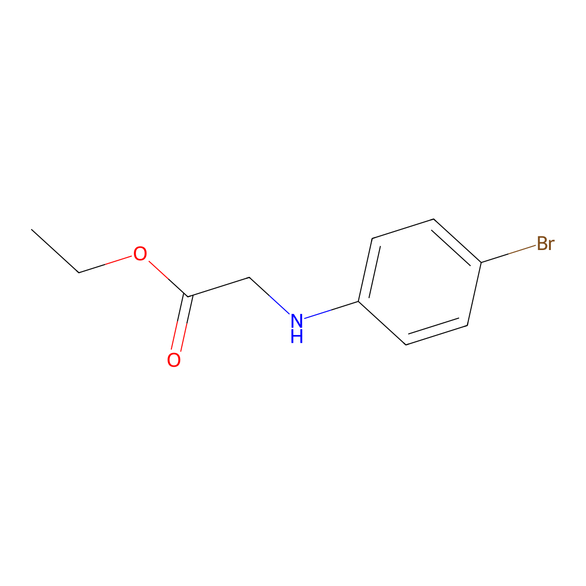 Ethyl [(4-bromophenyl)amino]acetate molecular structure, CAS 2521-92-8