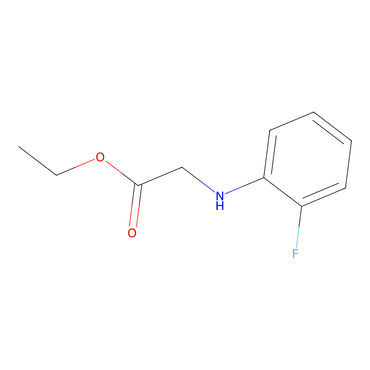 Ethyl 2-[(2-fluorophenyl)amino]acetate molecular structure, CAS 2521-98-4