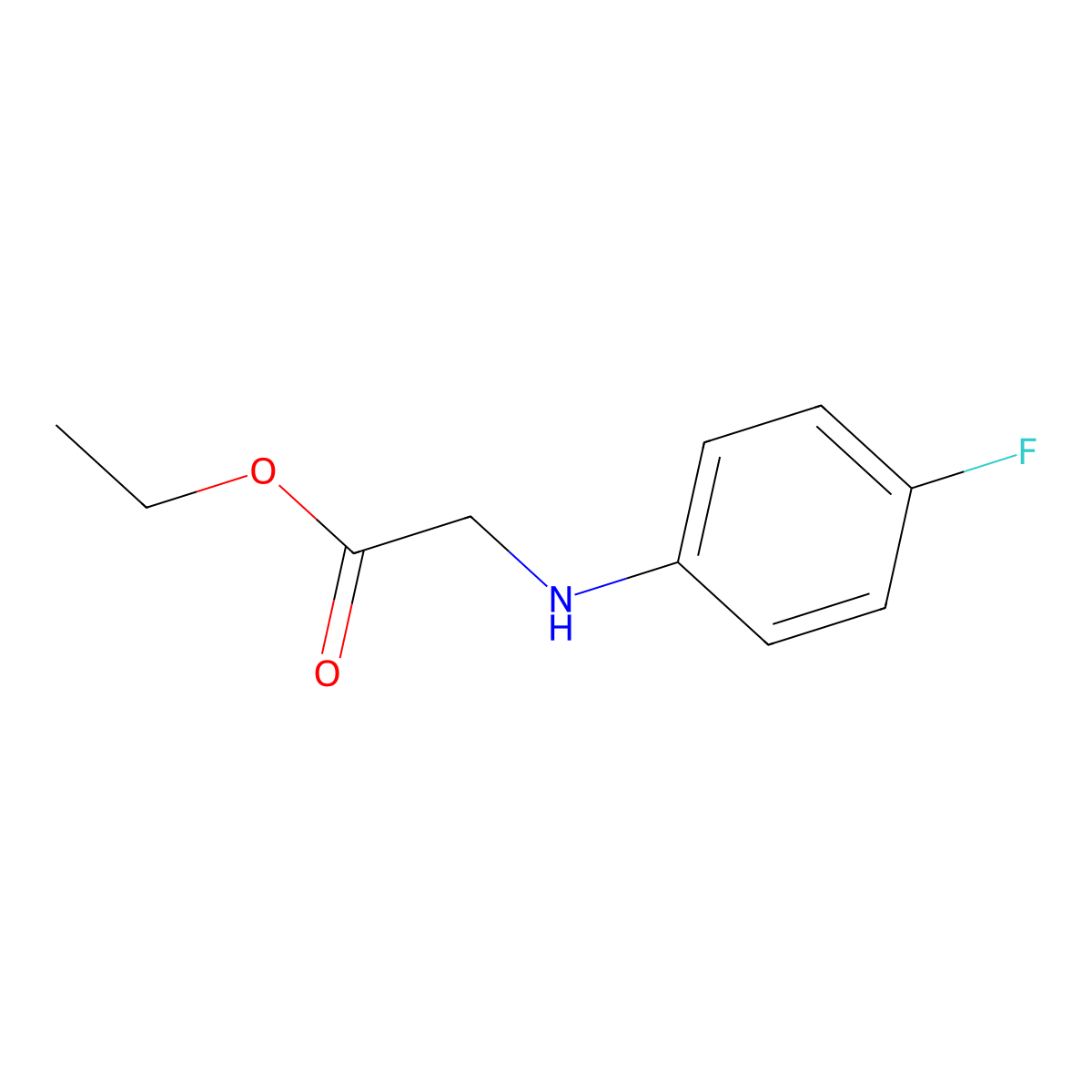 Ethyl 2-(4-fluoroanilino)acetate molecular structure, CAS 2521-99-5