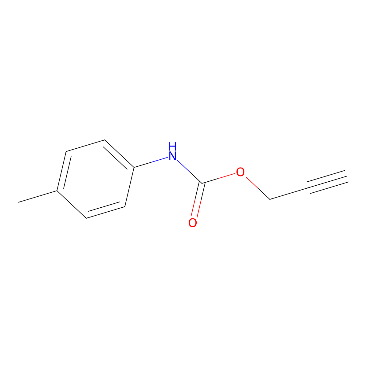 Prop-2-yn-1-yl p-tolylcarbamate molecular structure, CAS 25216-04-0