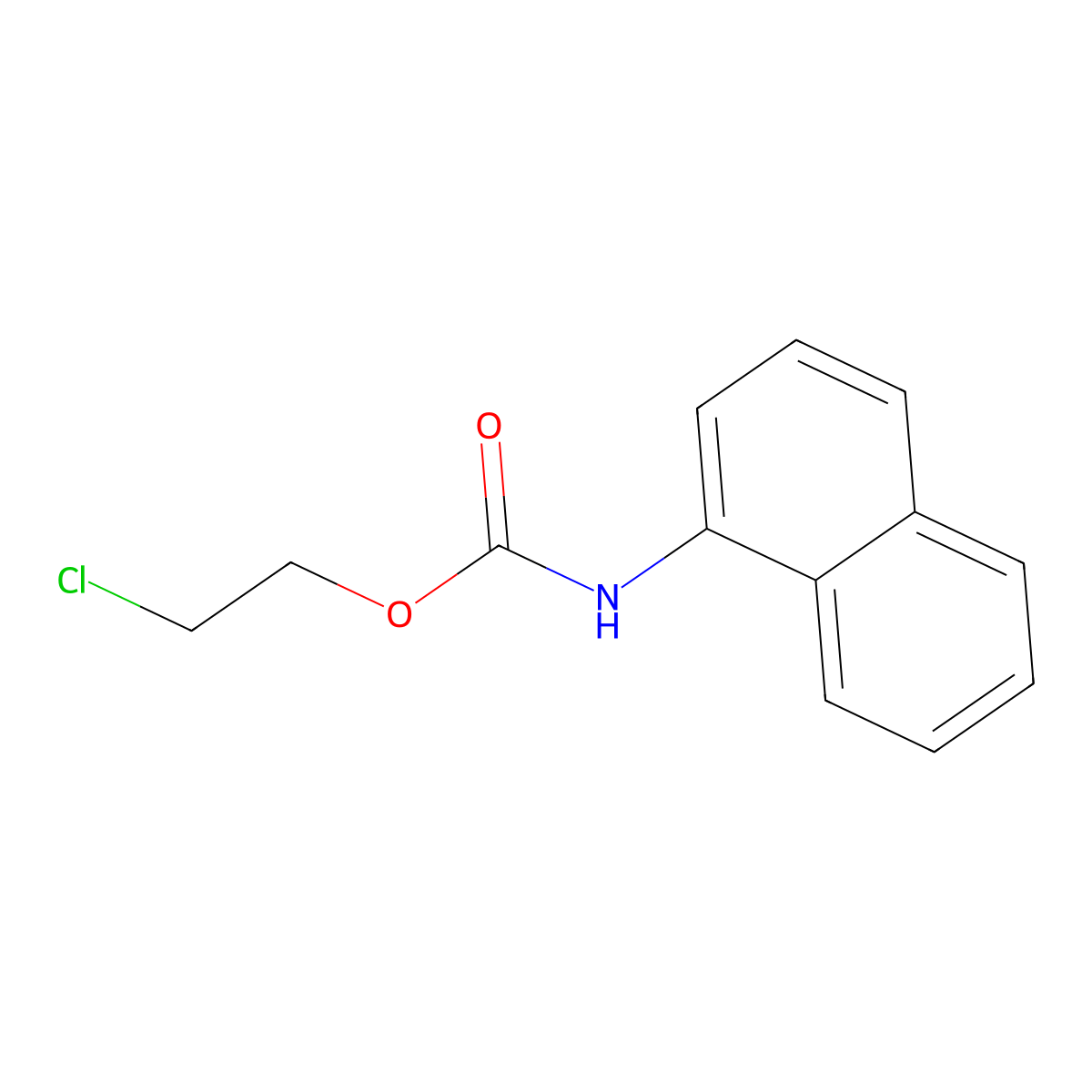 2-Chloroethyl N-(1-naphthyl)carbamate molecular structure, CAS 25216-25-5