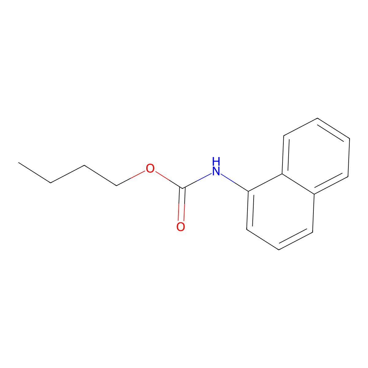 Butyl N-1-naphthalenylcarbamate molecular structure, CAS 25216-28-8