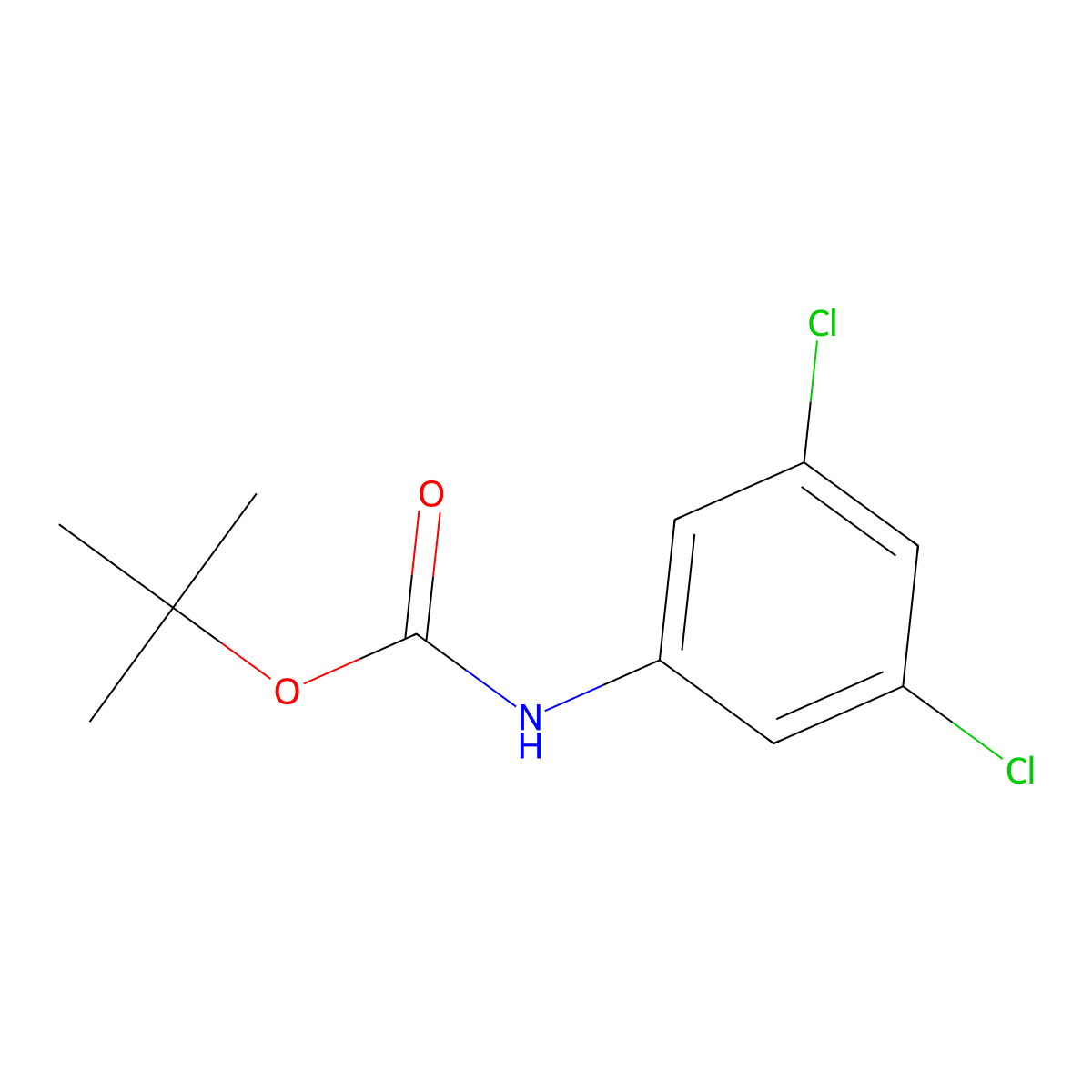 tert-Butyl (3,5-dichlorophenyl)carbamate molecular structure, CAS 25216-60-8