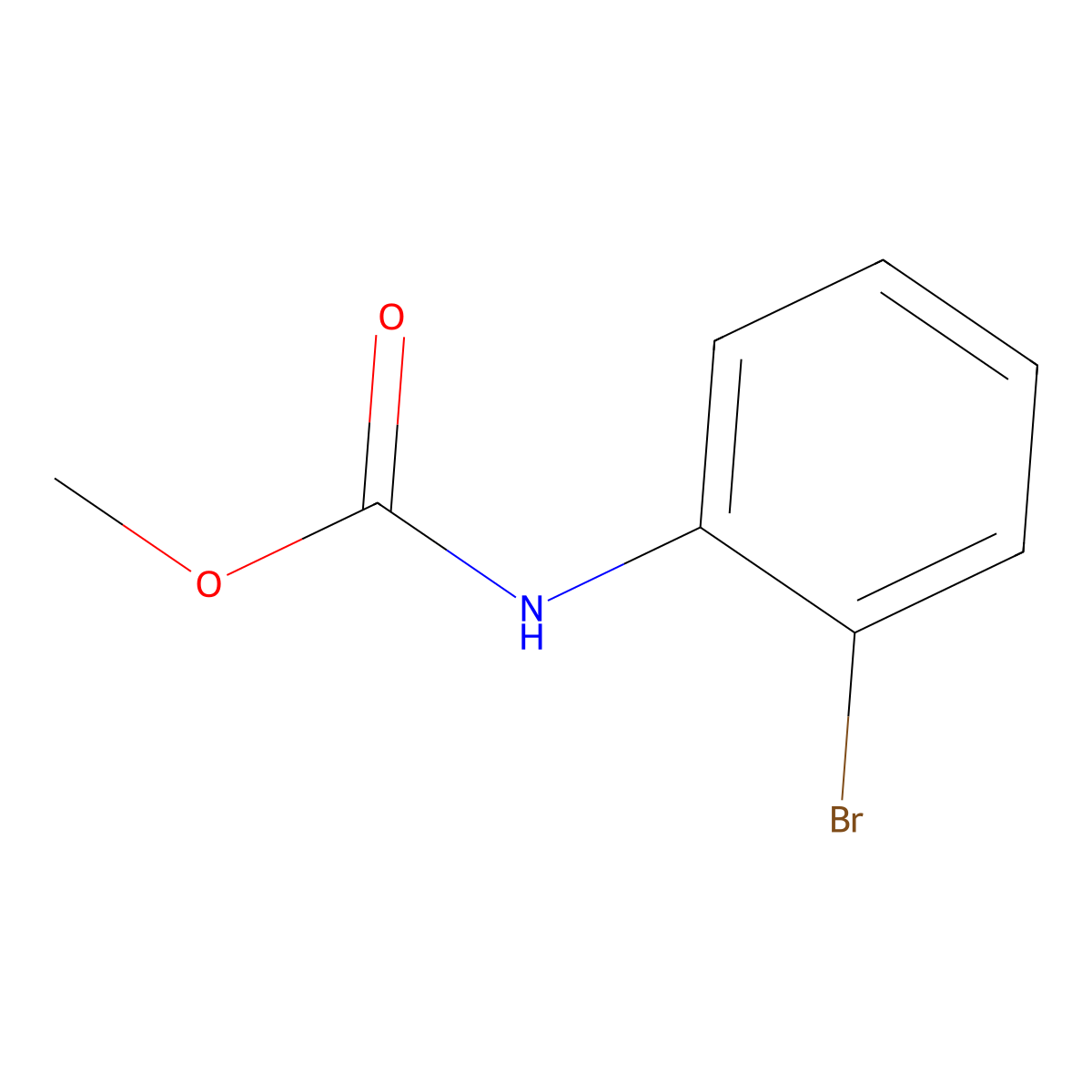 methyl N-(2-bromophenyl)carbamate molecular structure, CAS 25216-70-0