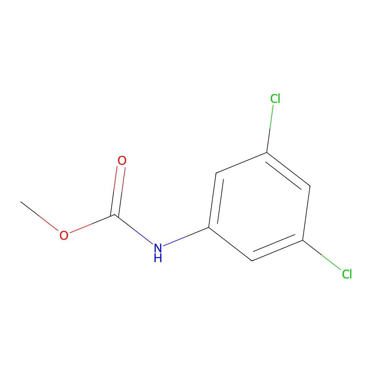 Carbamic acid, (3,5-dichlorophenyl)-, methyl ester molecular structure, CAS 25217-43-0