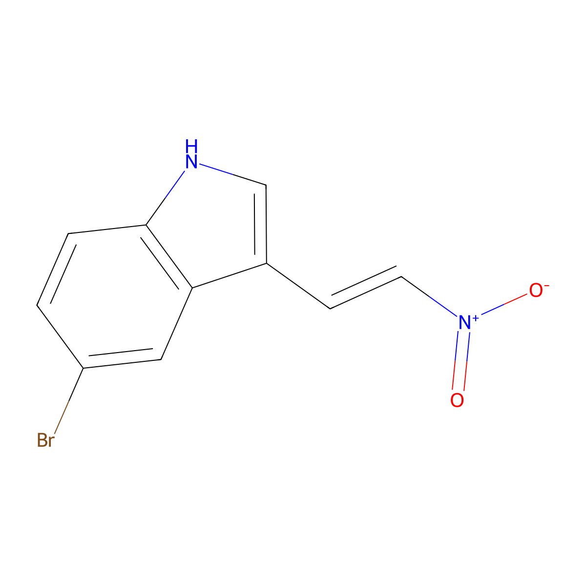 5-bromo-3-(2-nitroethenyl)-1H-indole molecular structure, CAS 25217-77-0