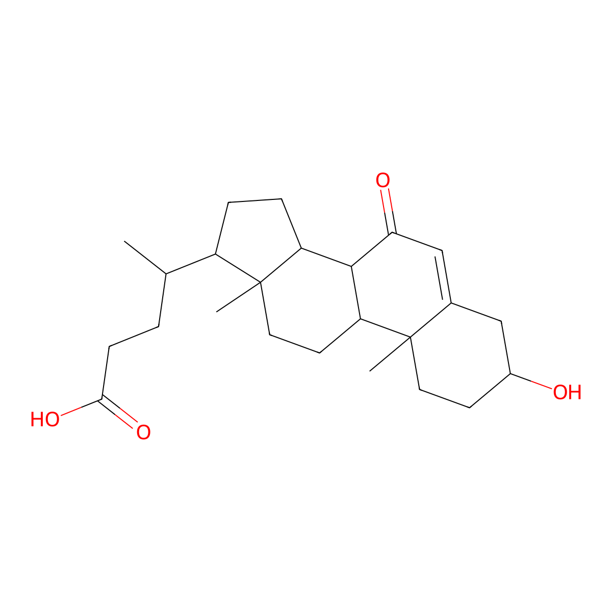 3beta-Hydroxy-7-oxochol-5-en-24-oic Acid molecular structure, CAS 25218-38-6