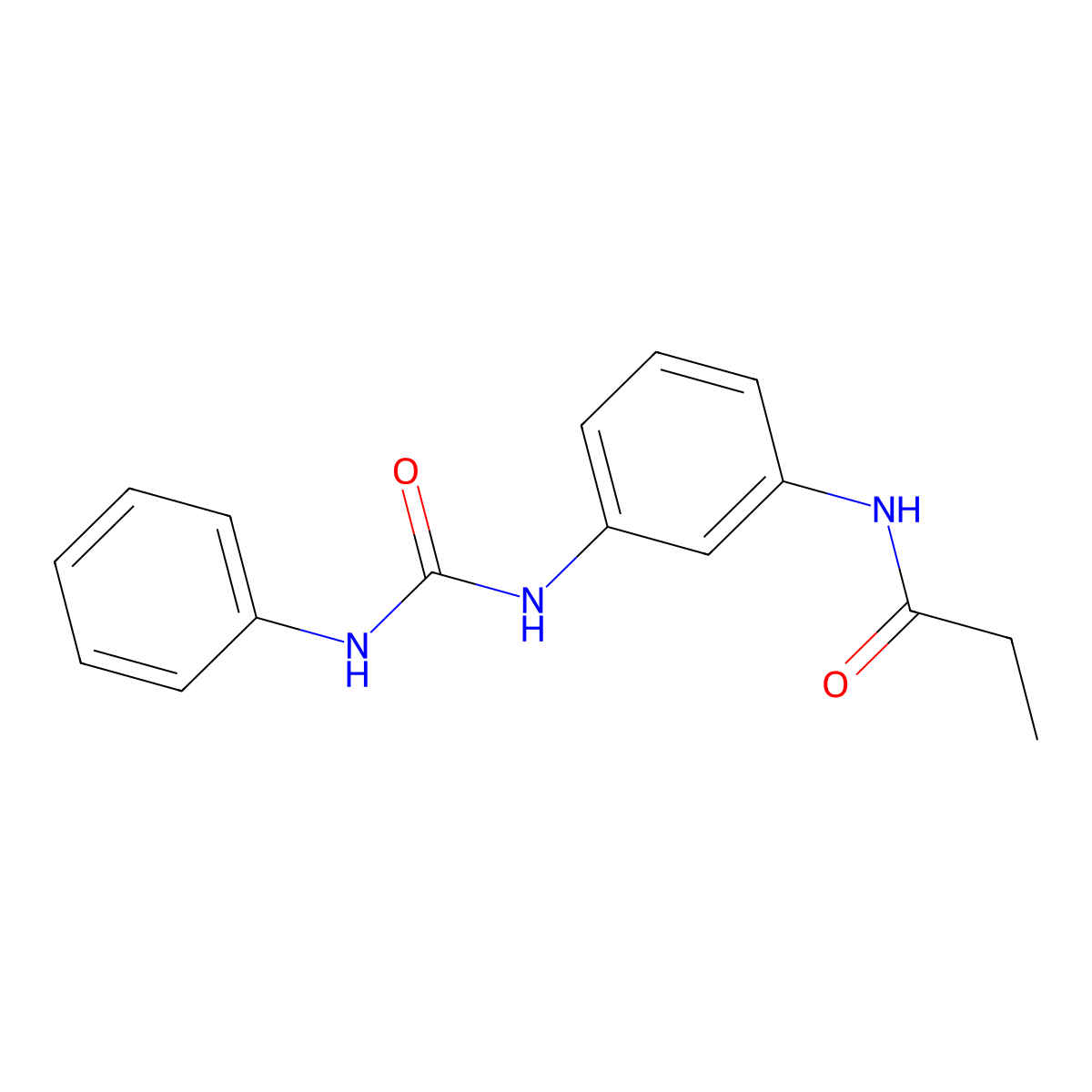 N-{3-[(anilinocarbonyl)amino]phenyl}propanamide molecular structure, CAS 25218-81-9
