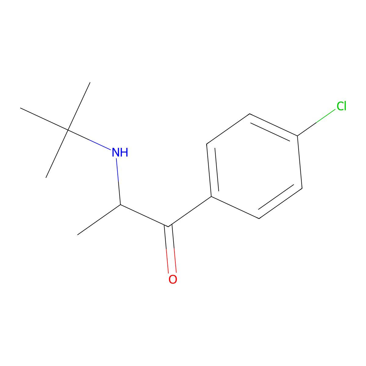 2-(tert-Butylamino)-4'-chloropropiophenone molecular structure, CAS 252193-58-1