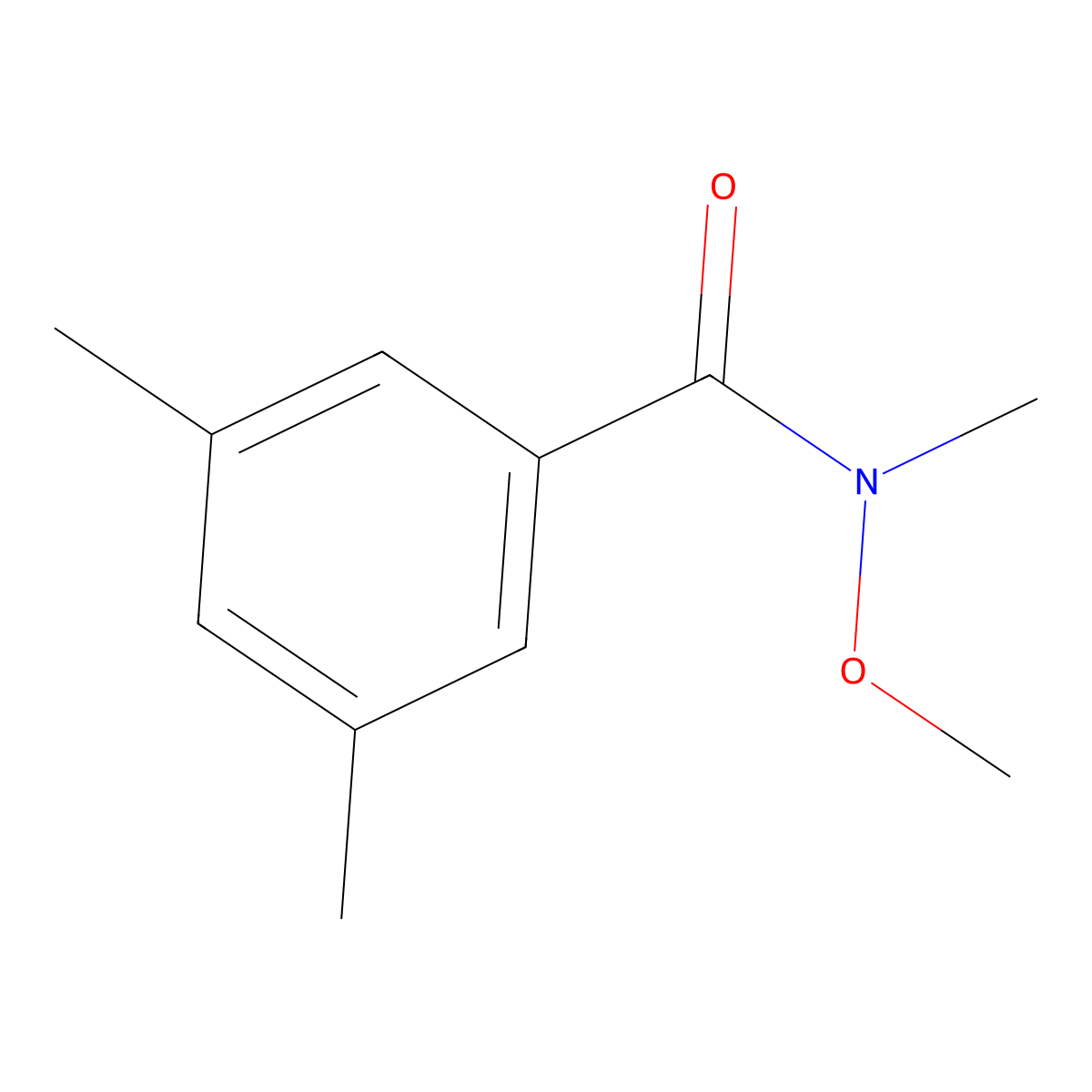 N-methoxy-N,3,5-trimethylbenzamide molecular structure, CAS 252199-44-3