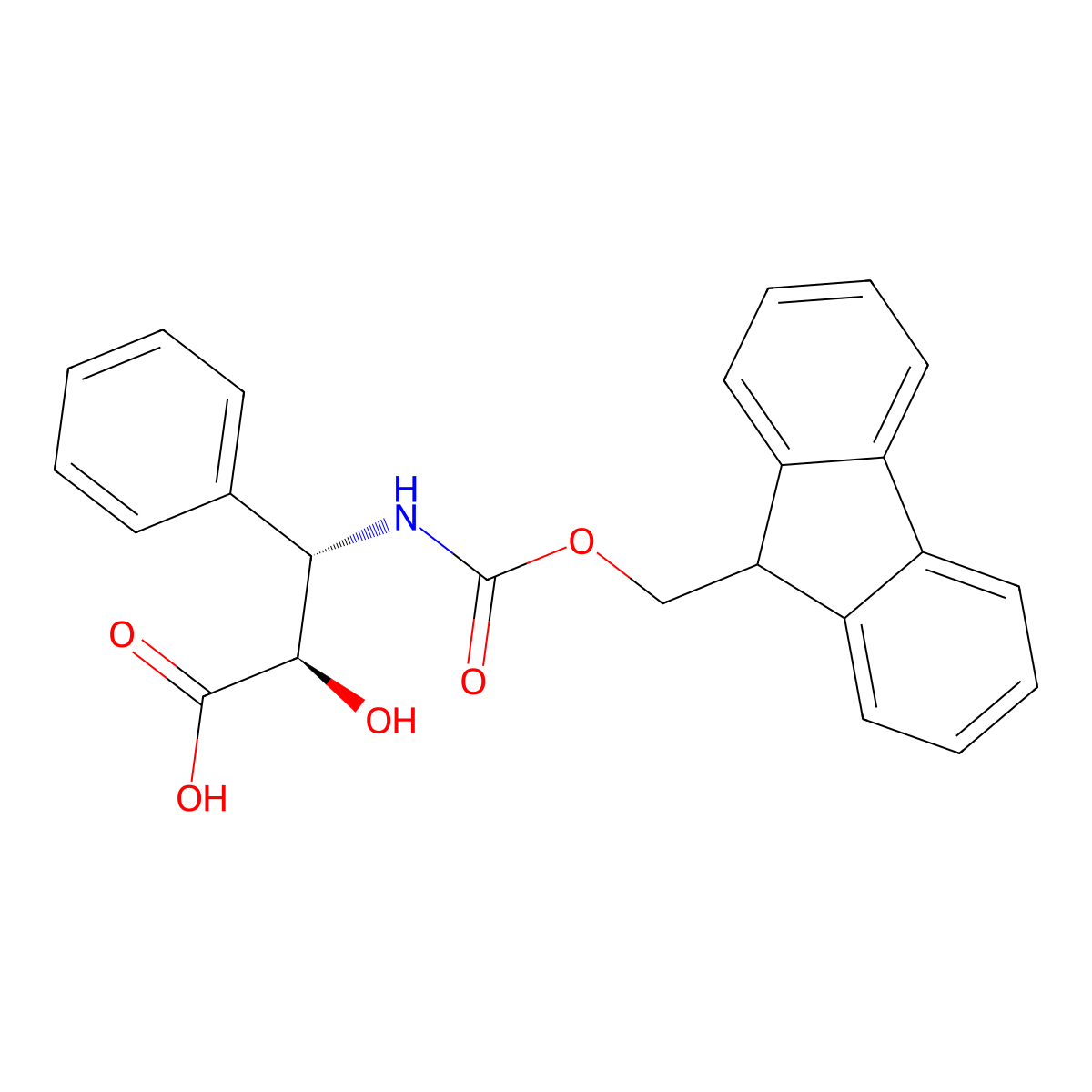 (2R,3S)-3-(Fmoc-amino)-2-hydroxy-3-phenyl-propanoic acid molecular structure, CAS 252206-27-2