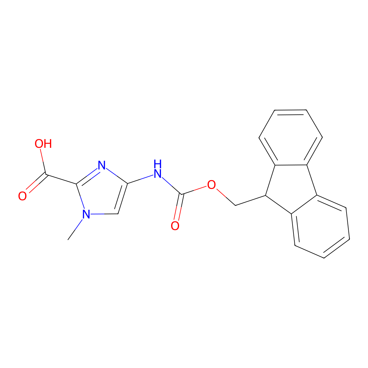 4-(Fmoc-amino)-1-methyl-1H-Imidazole-2-carboxylic Acid molecular structure, CAS 252206-28-3