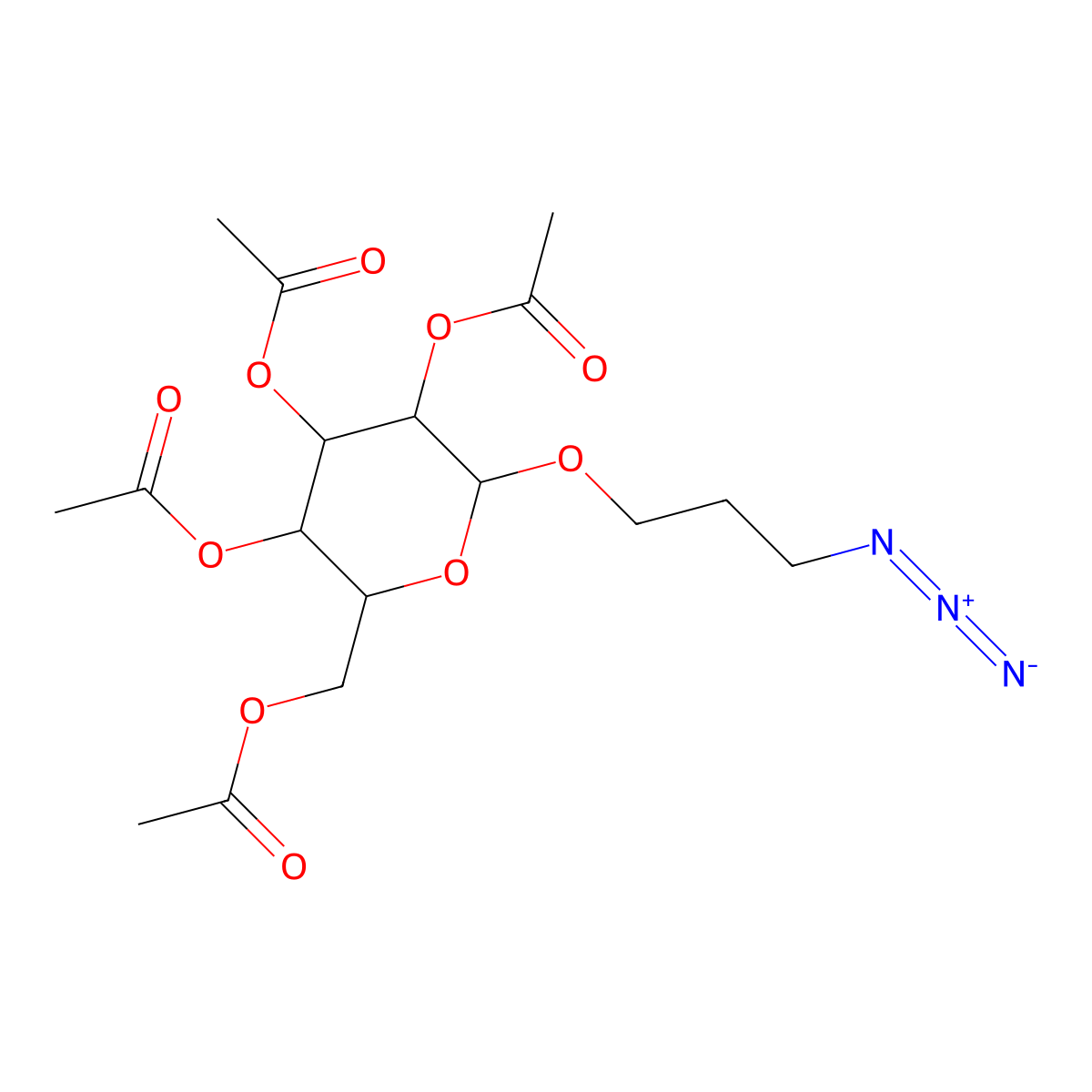 2-Azidopropyl2,3,4,6-tetra-O-acetyl-alpha-D-mannopyranoside molecular structure, CAS 252210-04-1