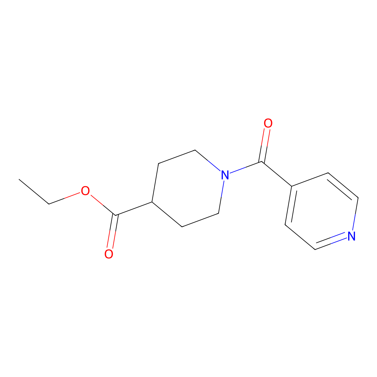 Ethyl 1-isonicotinoylpiperidine-4-carboxylate molecular structure, CAS 252263-38-0