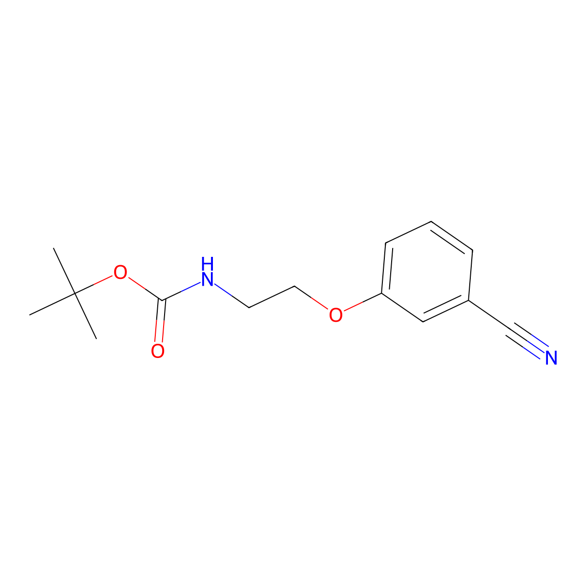 3-(Boc-aminoethyloxy)benzonitrile molecular structure, CAS 252263-98-2