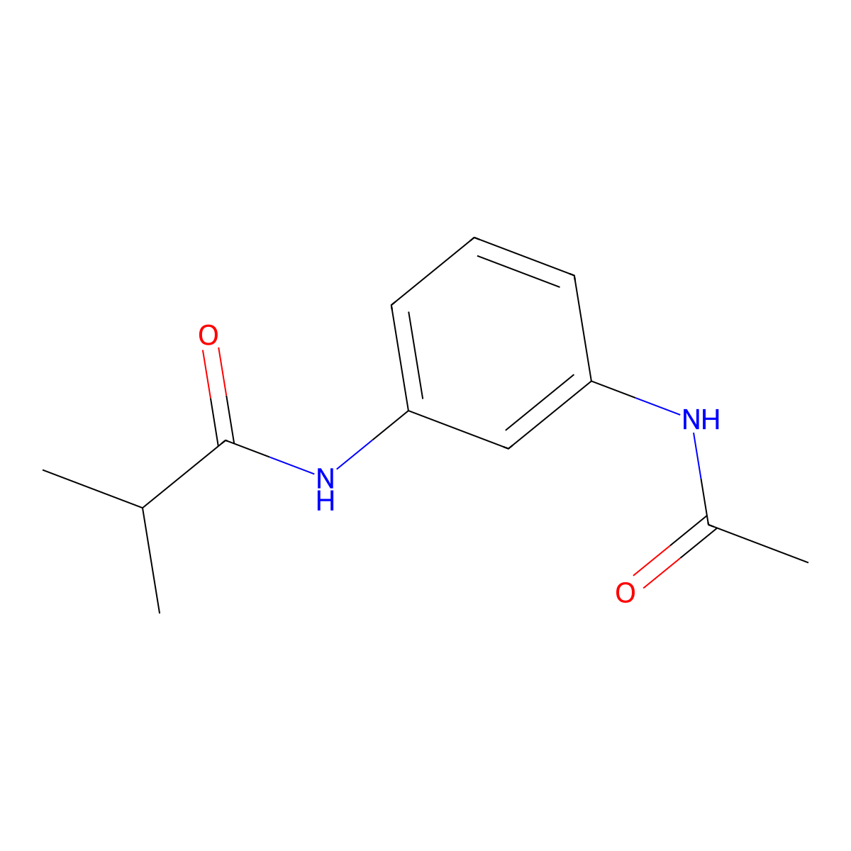 N-(3-acetamidophenyl)-2-methylpropanamide molecular structure, CAS 25227-75-2
