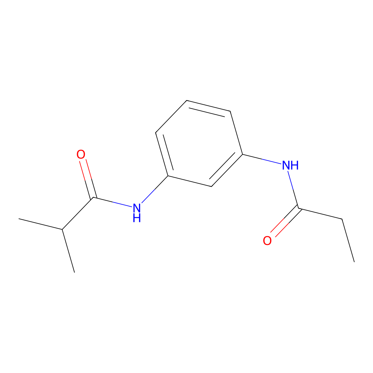 2-methyl-N-[3-(propanoylamino)phenyl]propanamide molecular structure, CAS 25227-83-2