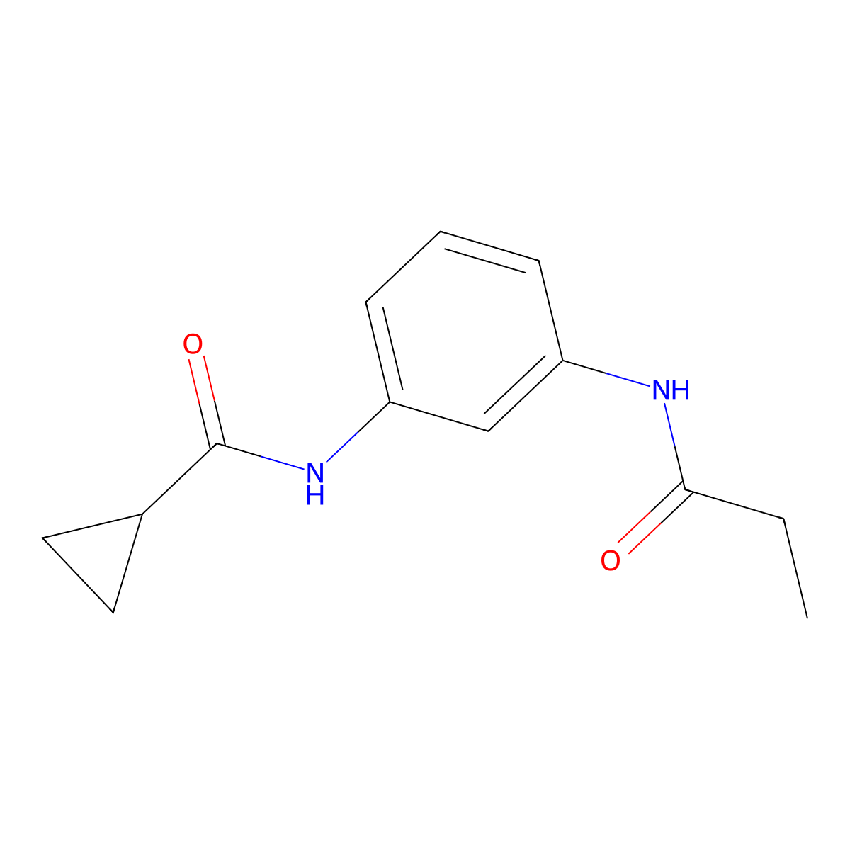 N-[3-(propionylamino)phenyl]cyclopropanecarboxamide molecular structure, CAS 25227-84-3