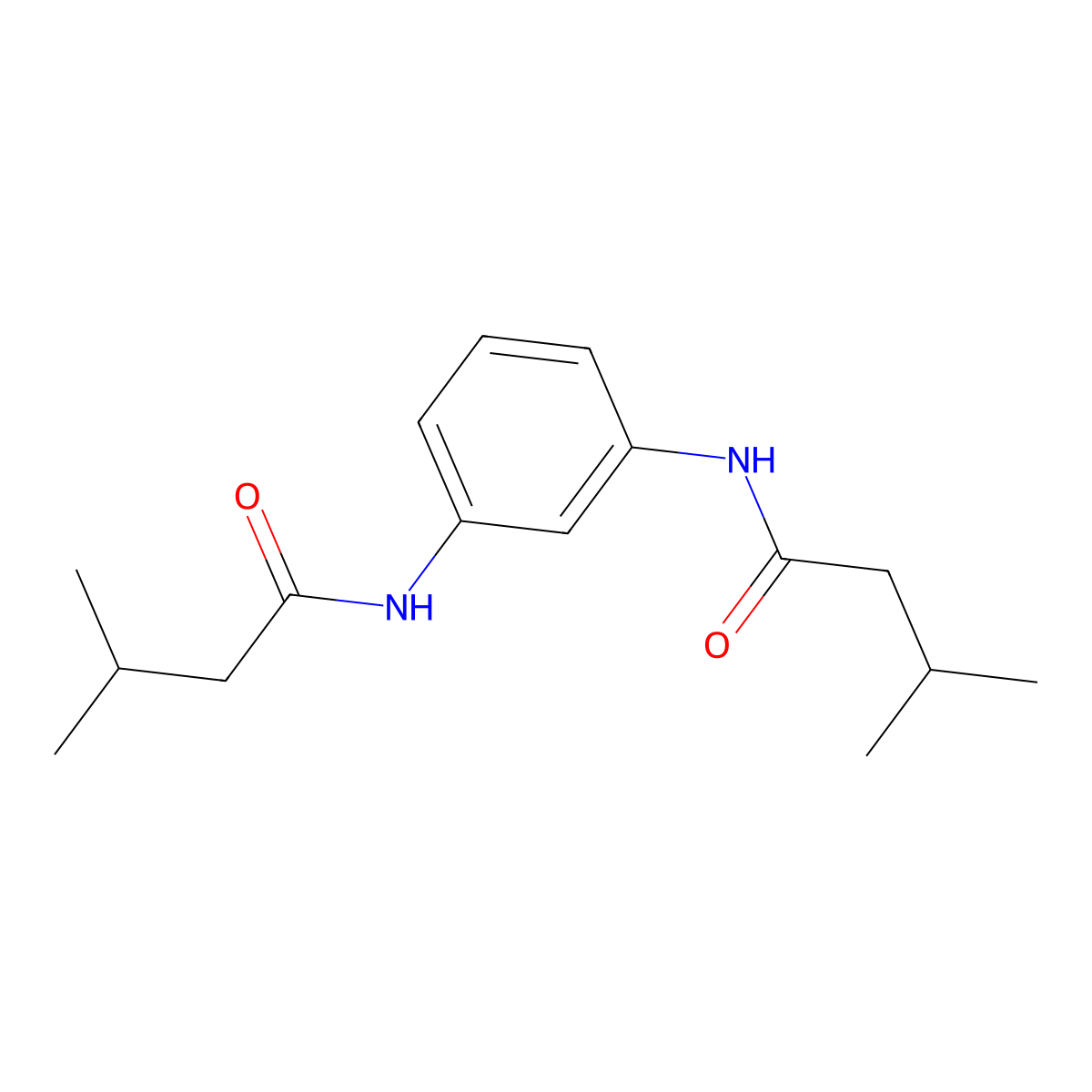 3-methyl-N-[3-(3-methylbutanoylamino)phenyl]butanamide molecular structure, CAS 25227-93-4