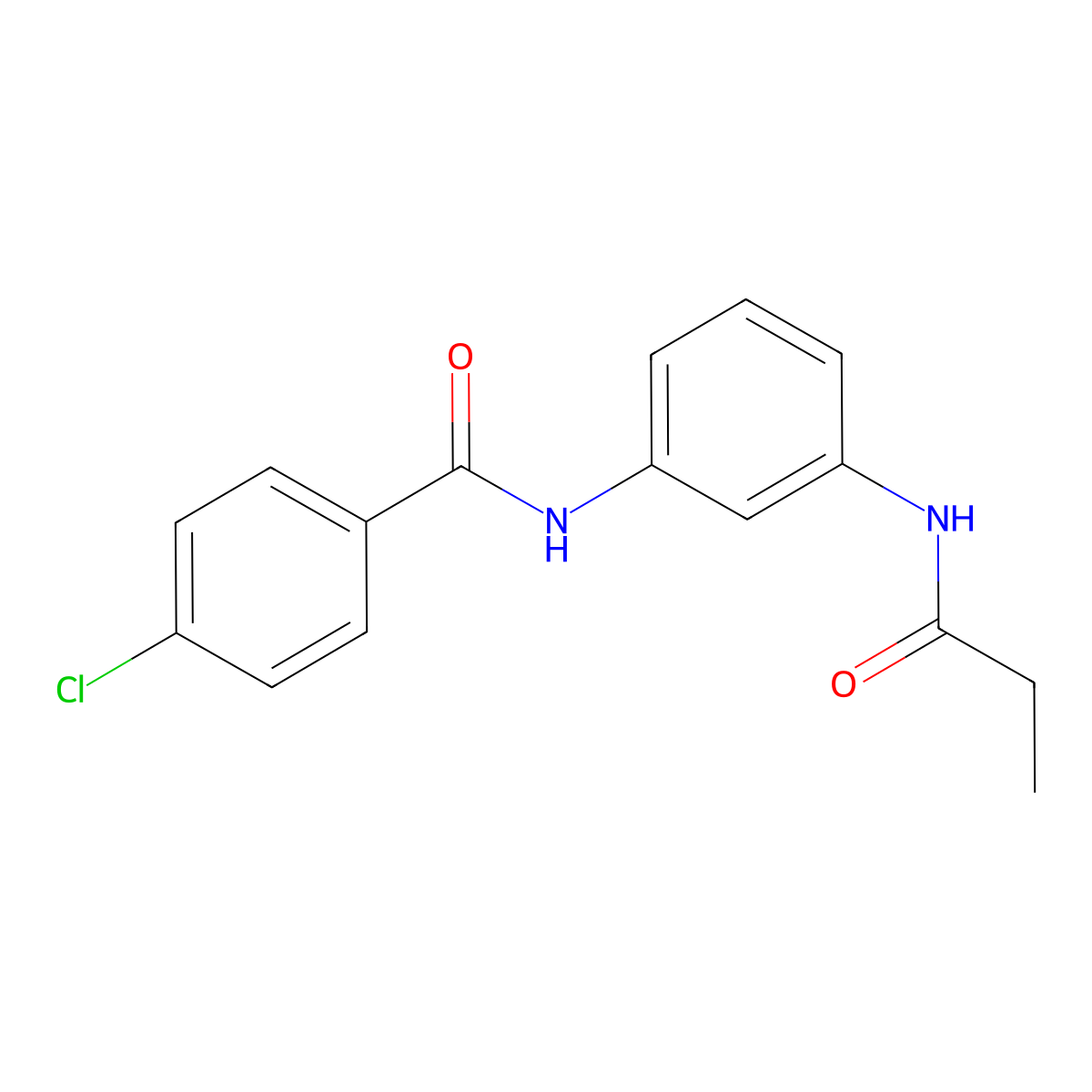 4-chloro-N-[3-(propanoylamino)phenyl]benzamide molecular structure, CAS 25228-81-3